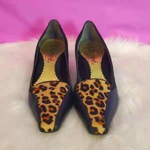 J. Renee Women Combo Leather, Suede Animal Print 6 1/2